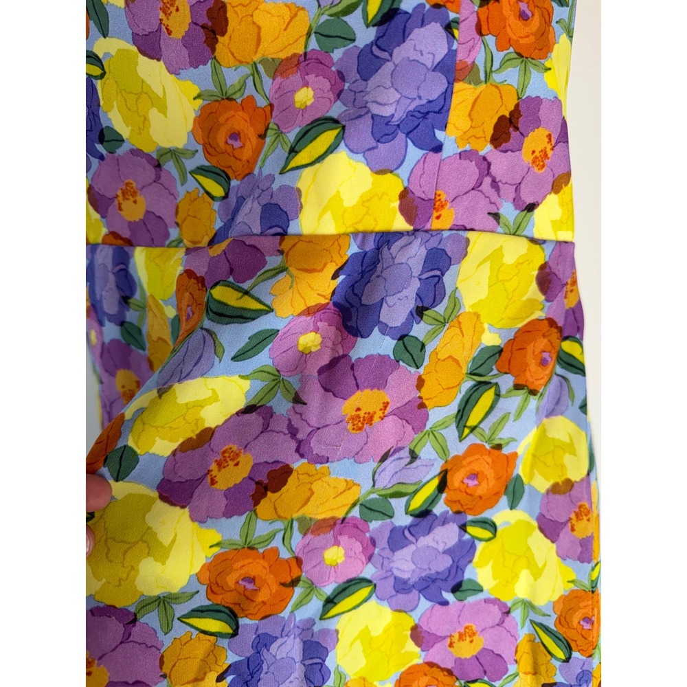 Zara Boho Colorful Floral Romper Mini Dress Fairy Festival Artsy Summer Large - Picture 7 of 12